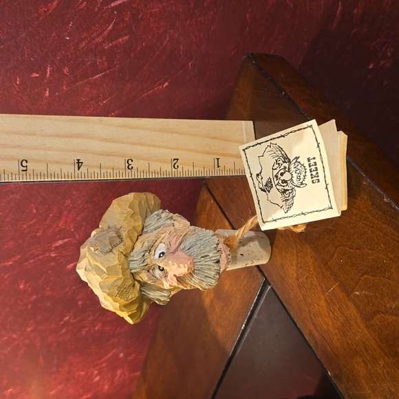 VINTAGE 1990s - CHRIS HAMMACK HAND CARVED SPIT N WHITTLE BOTTLE STOPPER "SKEET" - Picture 8 of 8